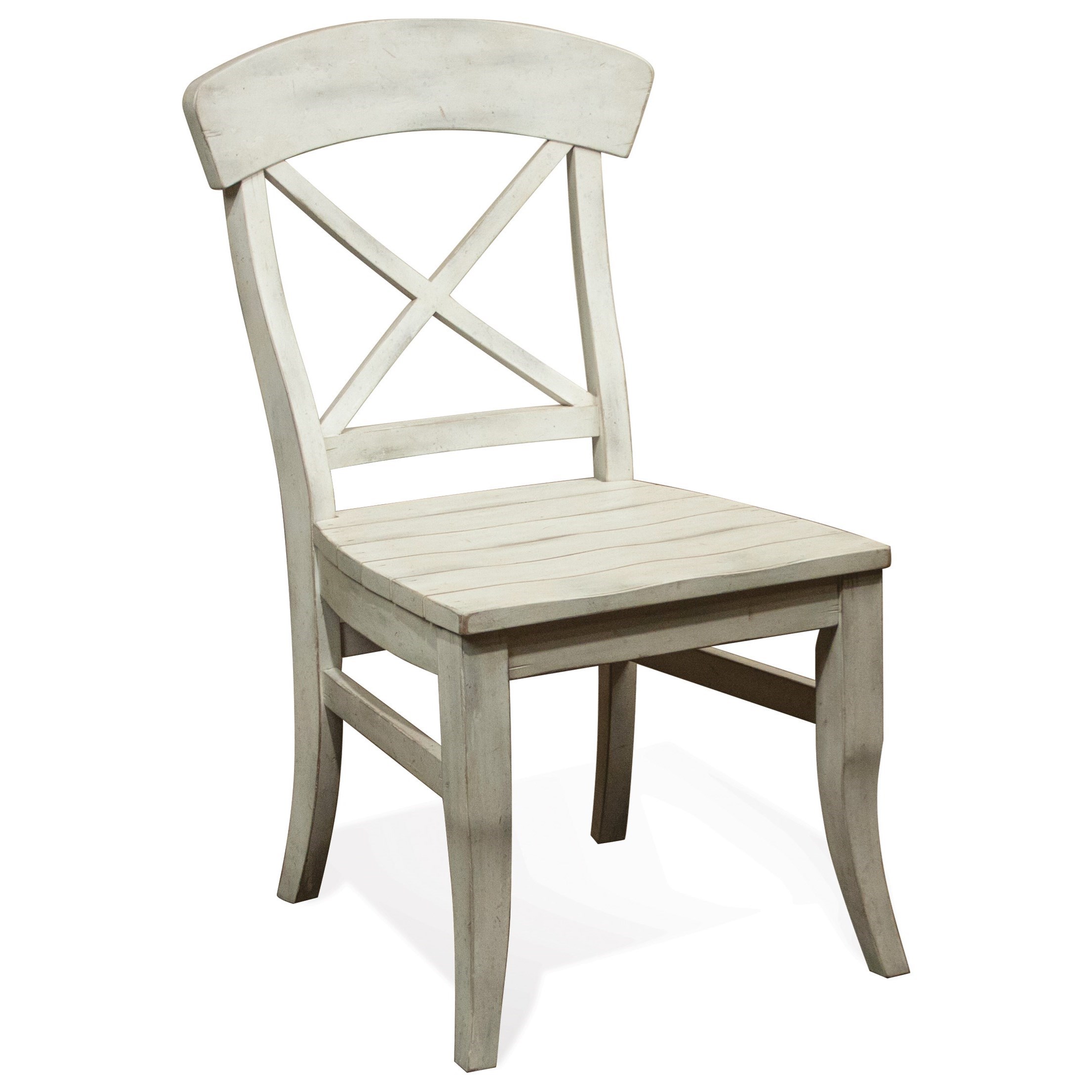 Riverside Furniture Regan 27357 XBack Dining Side Chair with Saddle